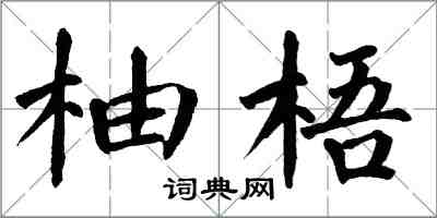 翁闓運柚梧楷書怎么寫