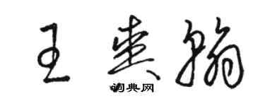 駱恆光王爽翰草書個性簽名怎么寫