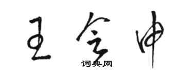 駱恆光王會申草書個性簽名怎么寫