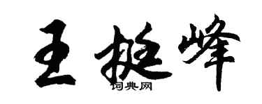 胡問遂王挺峰行書個性簽名怎么寫