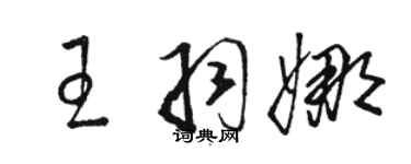 駱恆光王羽娜草書個性簽名怎么寫