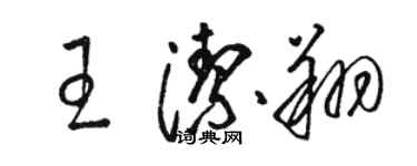 駱恆光王潔翔草書個性簽名怎么寫