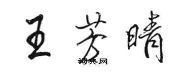 駱恆光王芳晴行書個性簽名怎么寫