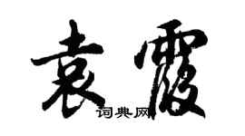 胡問遂袁霞行書個性簽名怎么寫