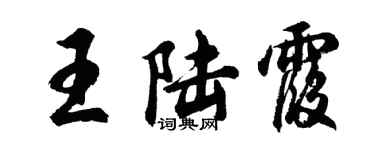 胡問遂王陸霞行書個性簽名怎么寫