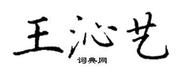 丁謙王沁藝楷書個性簽名怎么寫