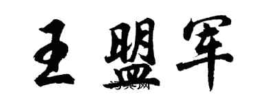 胡問遂王盟軍行書個性簽名怎么寫