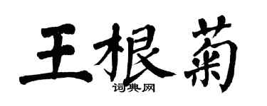 翁闓運王根菊楷書個性簽名怎么寫