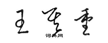 駱恆光王其重草書個性簽名怎么寫