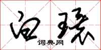 朱錫榮白環草書怎么寫