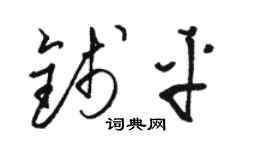 駱恆光錢平草書個性簽名怎么寫