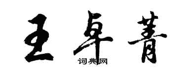 胡問遂王卓菁行書個性簽名怎么寫