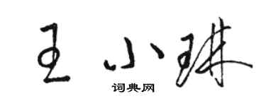 駱恆光王小琳草書個性簽名怎么寫