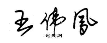 朱錫榮王偉鳳草書個性簽名怎么寫