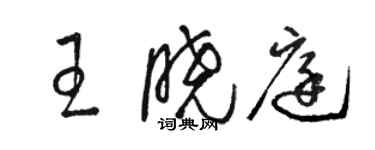 駱恆光王曉庭草書個性簽名怎么寫