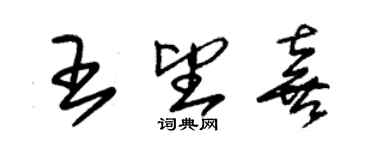 朱錫榮王望喜草書個性簽名怎么寫