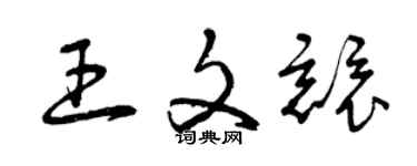 曾慶福王文競草書個性簽名怎么寫