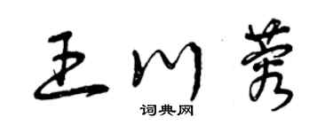 曾慶福王川蓉草書個性簽名怎么寫