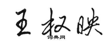 駱恆光王權映行書個性簽名怎么寫