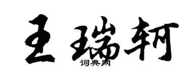 胡問遂王瑞軻行書個性簽名怎么寫