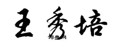 胡問遂王秀培行書個性簽名怎么寫