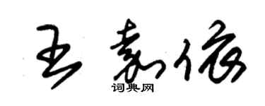 朱錫榮王嘉依草書個性簽名怎么寫