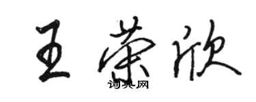 駱恆光王榮欣行書個性簽名怎么寫