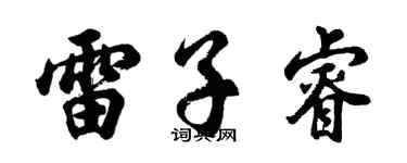 胡問遂雷子睿行書個性簽名怎么寫