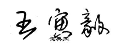 朱錫榮王寅毅草書個性簽名怎么寫