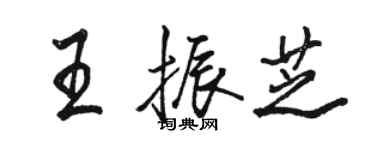 駱恆光王振芝行書個性簽名怎么寫