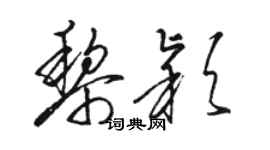 駱恆光黎穎草書個性簽名怎么寫