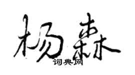 曾慶福楊森行書個性簽名怎么寫