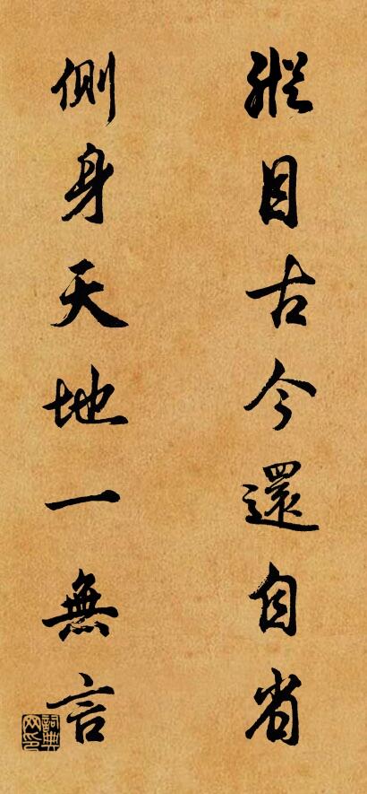 縱目古今還自省; 側身天地一無言。怎么寫好看