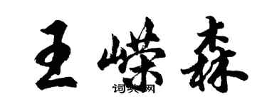 胡問遂王嶸森行書個性簽名怎么寫