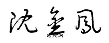 曾慶福沈金鳳草書個性簽名怎么寫