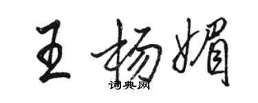 駱恆光王楊媚行書個性簽名怎么寫