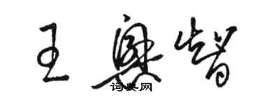 駱恆光王興智草書個性簽名怎么寫