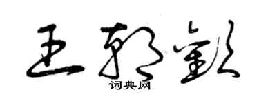 曾慶福王朝歡草書個性簽名怎么寫