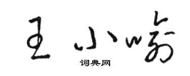 駱恆光王小喻草書個性簽名怎么寫