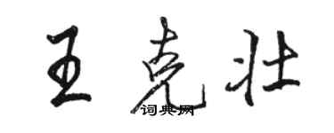 駱恆光王克壯行書個性簽名怎么寫