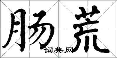 翁闓運腸荒楷書怎么寫