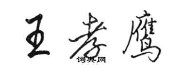 駱恆光王孝鷹行書個性簽名怎么寫