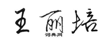 駱恆光王麗培行書個性簽名怎么寫