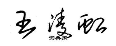 朱錫榮王凌虹草書個性簽名怎么寫