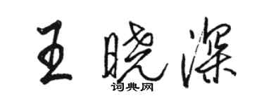 駱恆光王曉深行書個性簽名怎么寫