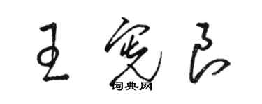 駱恆光王憲良草書個性簽名怎么寫