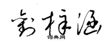 梁錦英劉梓涵草書個性簽名怎么寫