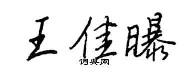 王正良王佳曝行書個性簽名怎么寫