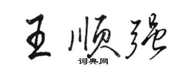 駱恆光王順強行書個性簽名怎么寫