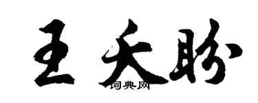 胡問遂王夭盼行書個性簽名怎么寫